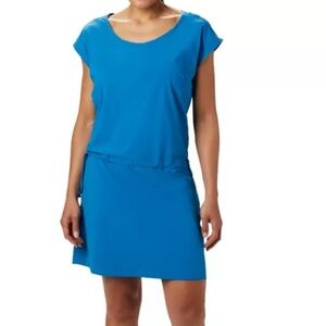 Columbia Women's Peak to Point II Short sleeve Blue Dress Size S Casual Outdoors
